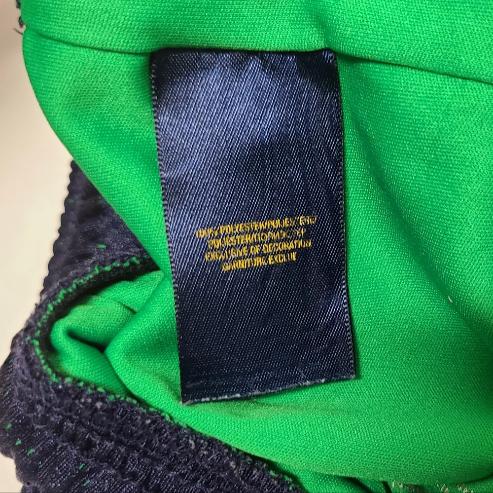 Polo Ralph Lauren Mesh Athletic Shorts Boy's Navy Blue & Neon Green Sz L
